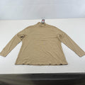 M&S Collection Women's Turtle Neck Top Khaki Beige Long Sleeve size 18