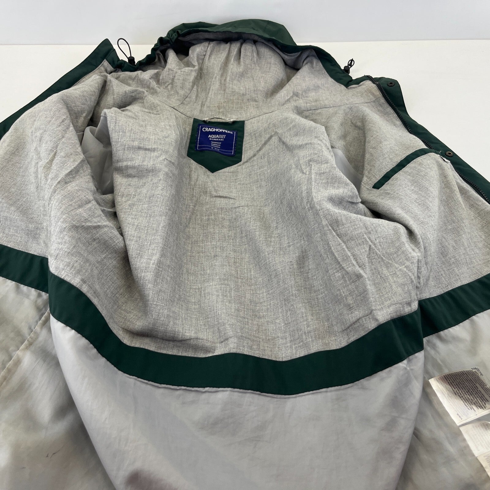 Craghoppers AquaDry Membrane Jacket Mens Medium Forest Green Waterproof Hooded