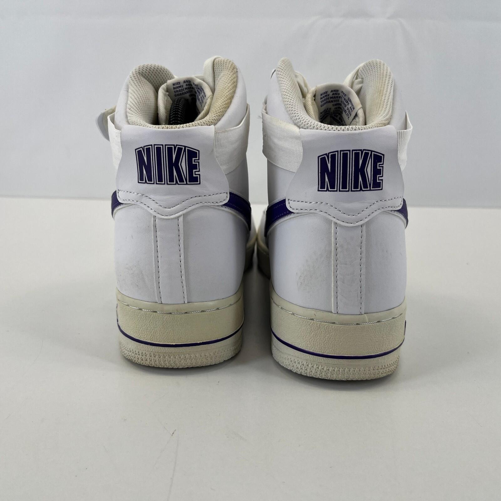 Nike Air Force 1 High '07 Court Trainers White/Purple UK size 9.5