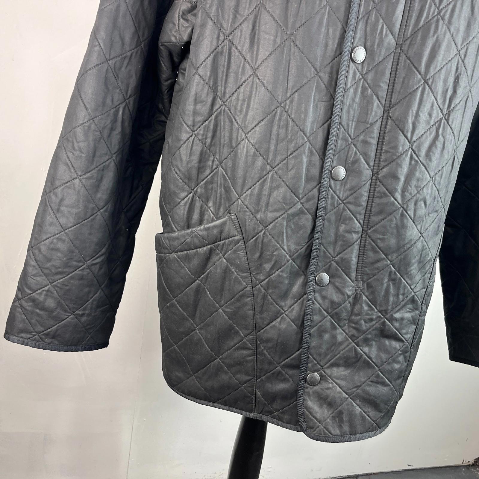 Barbour Duracotton Polarfleece Quilted Jacket in Black size XL