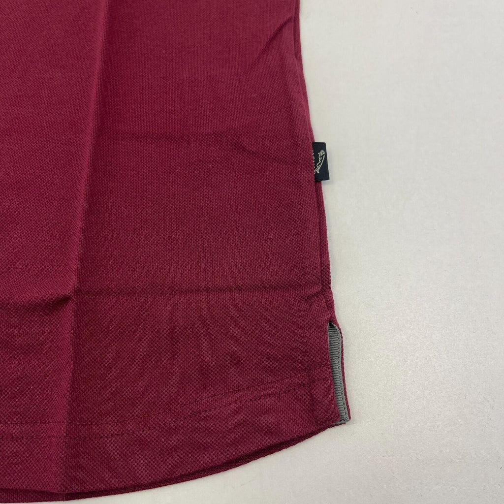 Genuine Jaguar Mens Core Polo Shirt in Maroon Burgundy Red size Small
