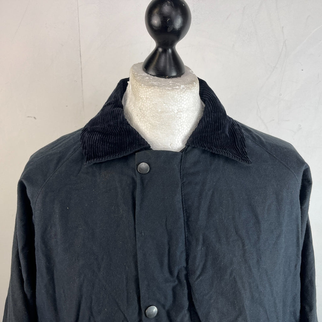 Jurgen Loesdau Wax Jacket in Black Waxed Cotton size 2XL