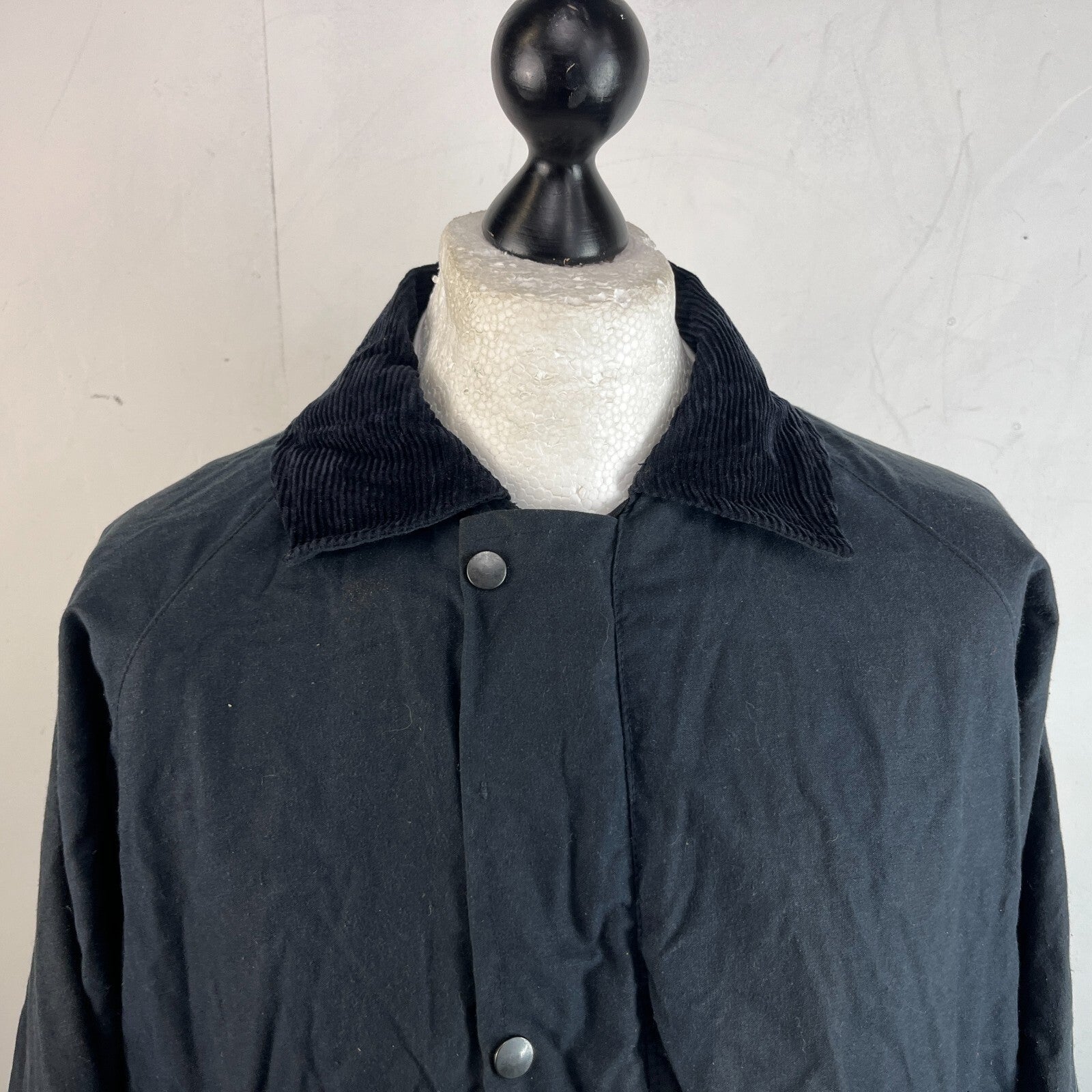 Jurgen Loesdau Wax Jacket in Black Waxed Cotton size 2XL