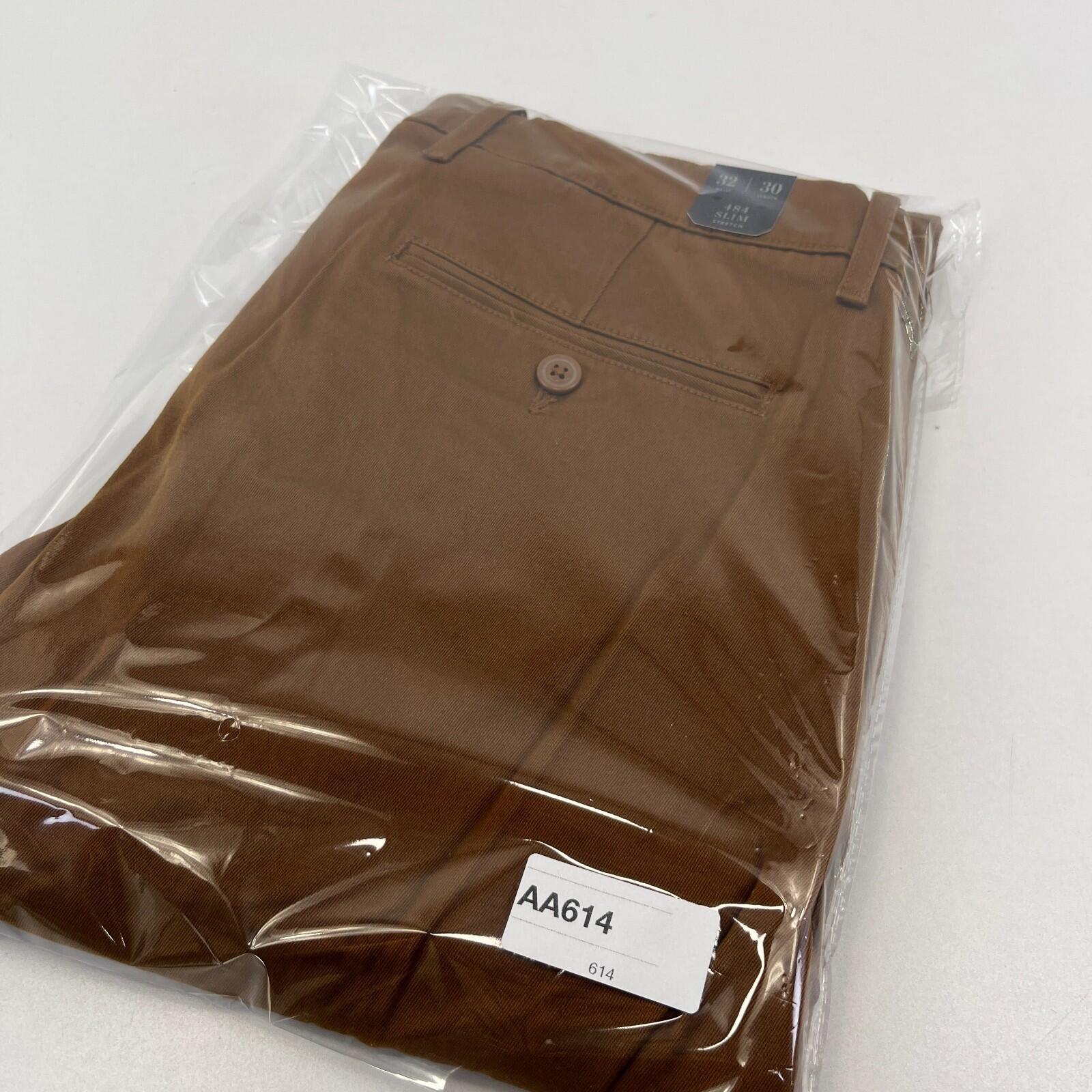 J Crew 484 Slim Fit Stretch Chino Trousers Sandy Brown W32" L30" New with Tags