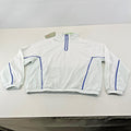 Sweaty Betty Gravity Run Half Zip Jacket Womens size M White Mint Green Pullover