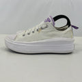 Converse All Star Platform Womens Trainers White & Purple size UK 5 EU 38