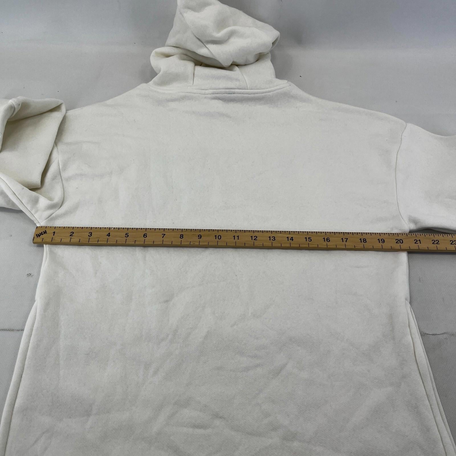Bench Women's Hoodie Sweatshirt in White with Spellout size 8 Loose Fit - New