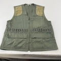 Vintage J Beraha Olive Green Shooting Vest Waistcoat size Large Made in France