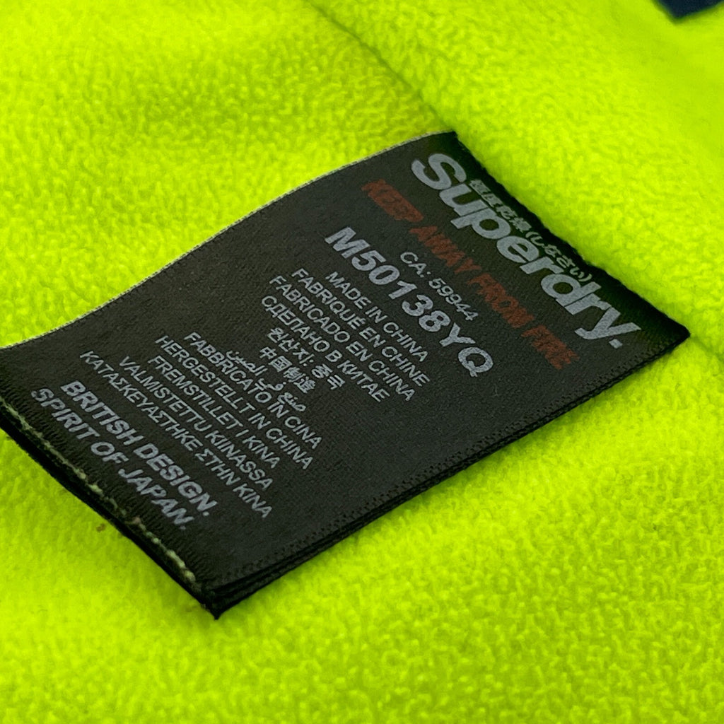 Superdry Navy Blue & Green Puffer Jacket with Hood size XS