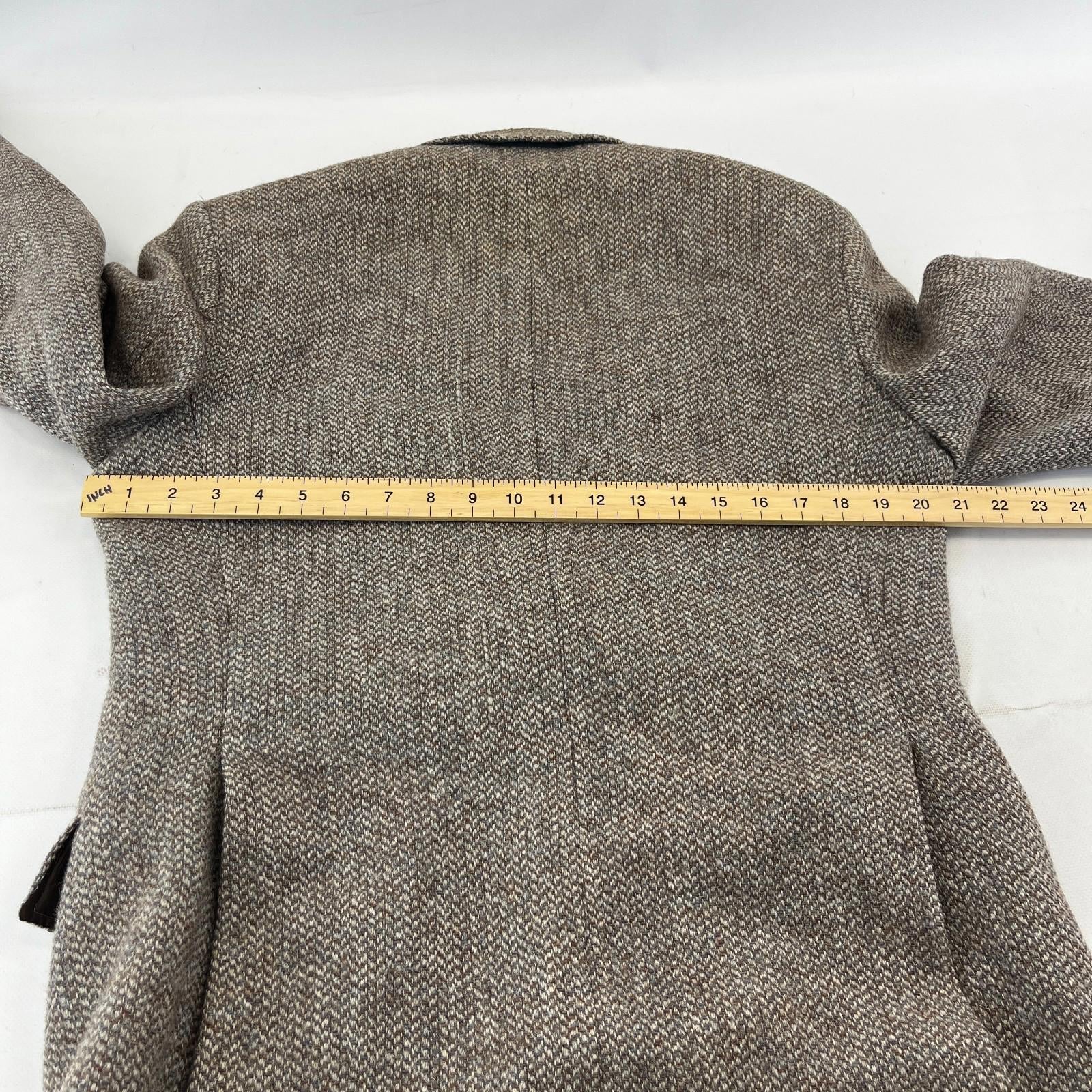 John Lewis Harris Tweed Herringbone Blazer Sport Coat Jacket Beige size 40R