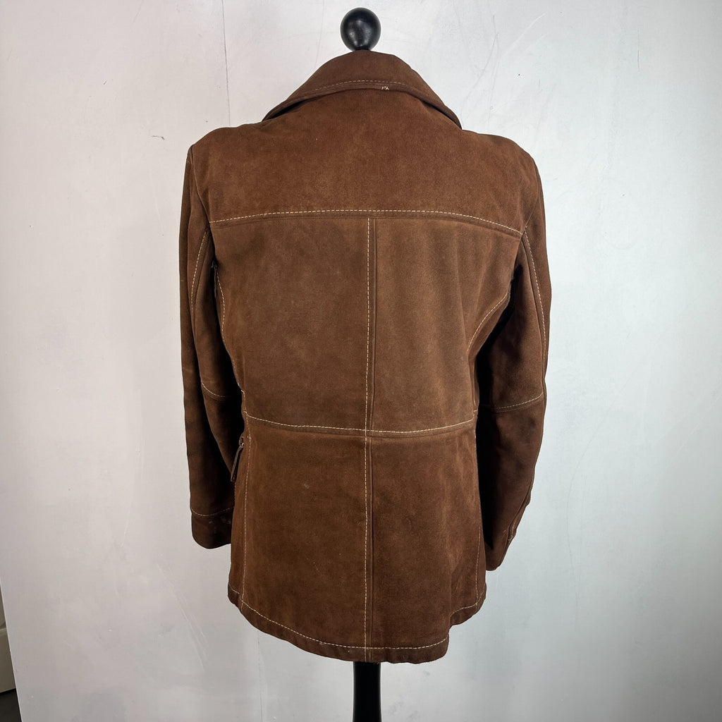 Vintage Excelled Heavy Suede Leather Rugged Wear Jacket size 44 Made in Canada