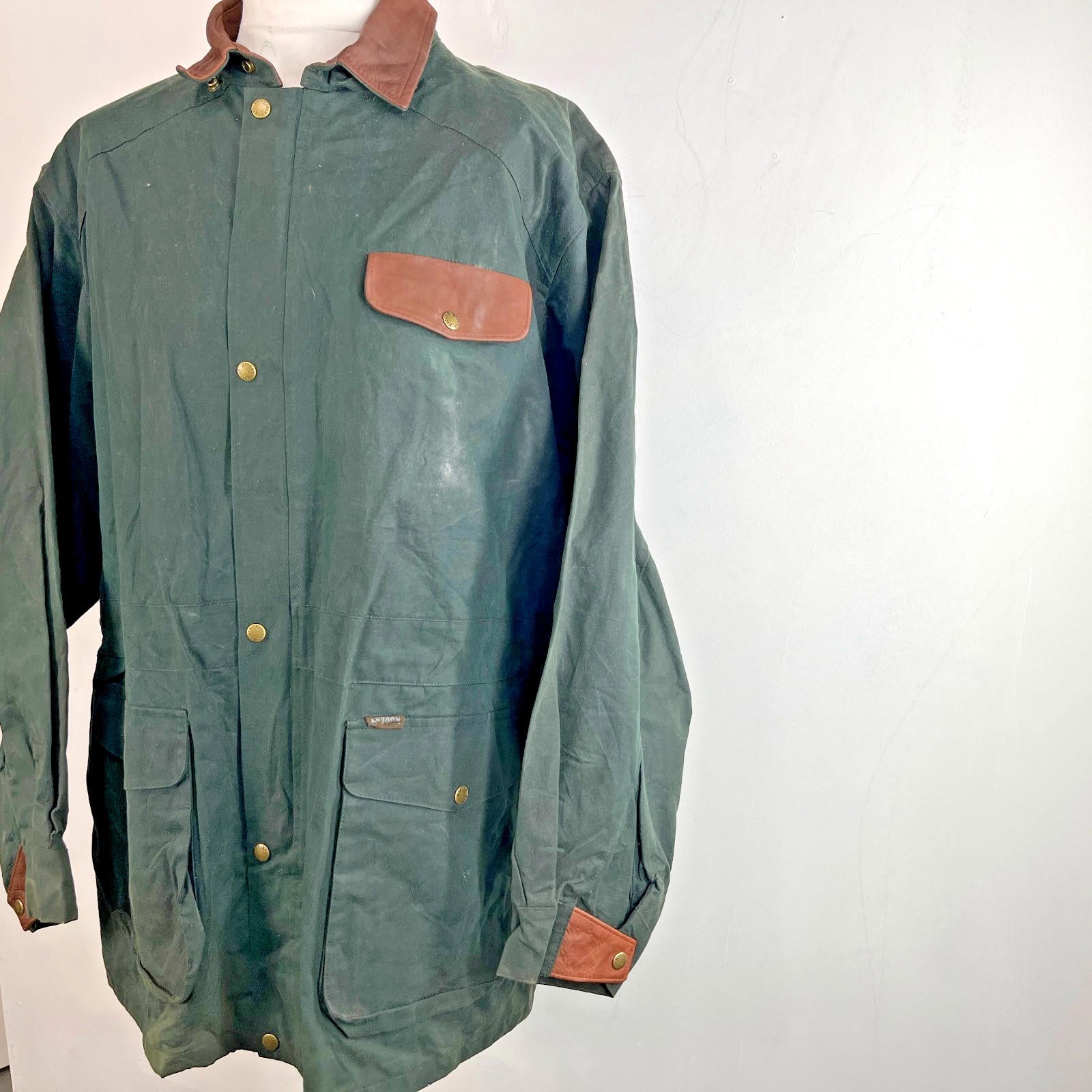 Koolah Middy Premium Wax Jacket Dark Green Made in Canada size 2XL fits like 4XL