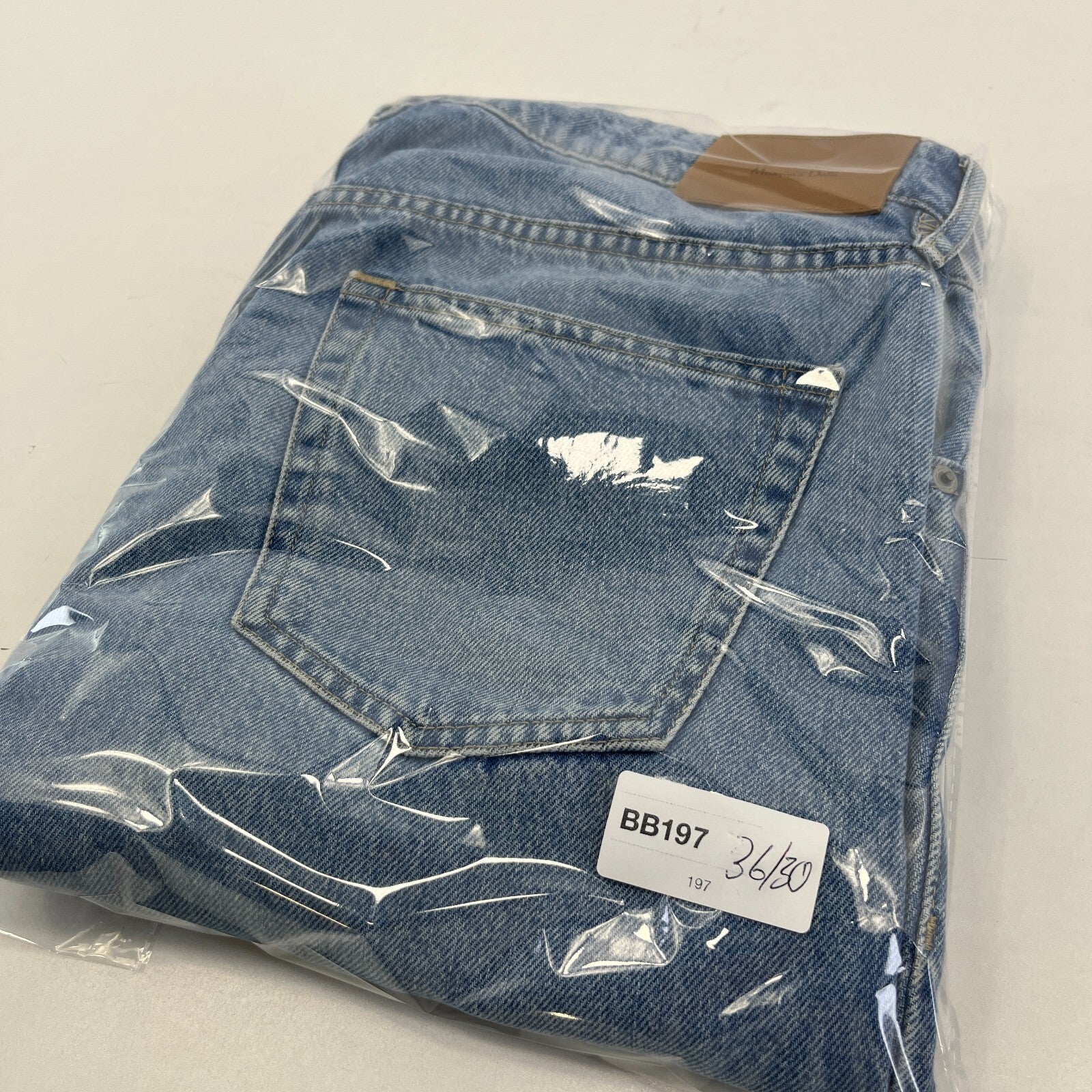 Massimo Dutti Men’s Jeans Mid Blue Denim Straight Leg 5-Pocket W36" L30"