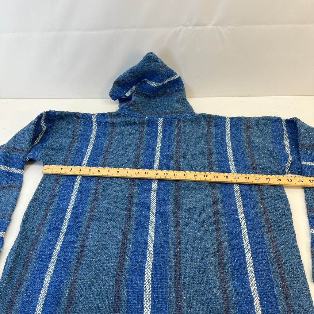 Focus Genuine Mexican Baja Hoodie Pullover Hippie Festival Blue UK size XL