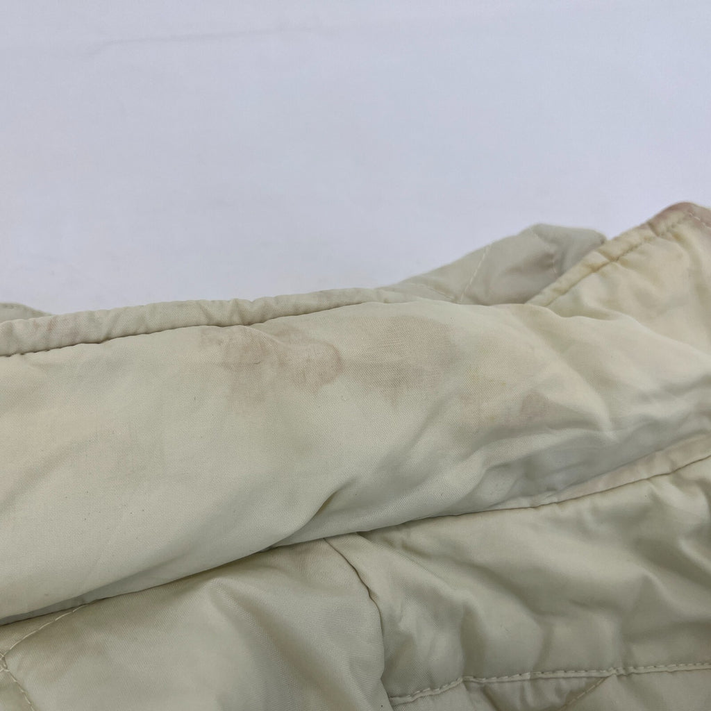 Nike Jacket Men's Quilt Lined Insulated Coat with Removable hood in Cream size M