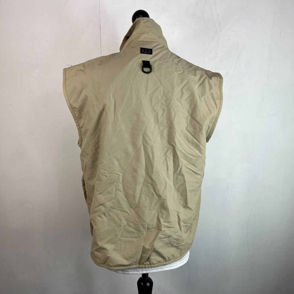 Hummel Hybrid Utility Vest Cargo Gilet Sleeveless Jacket size L Beige