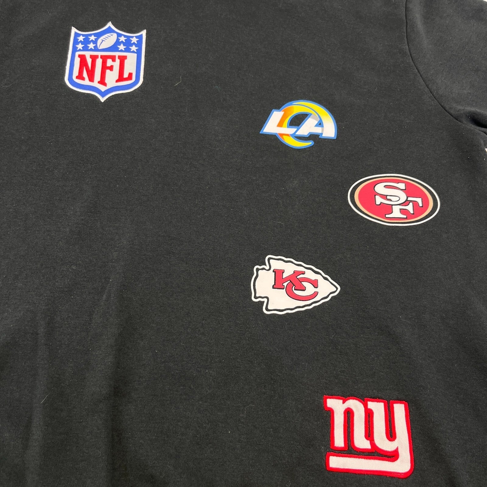 NFL Multi Teams League Hoodie with Back Print in Black Men's size XL