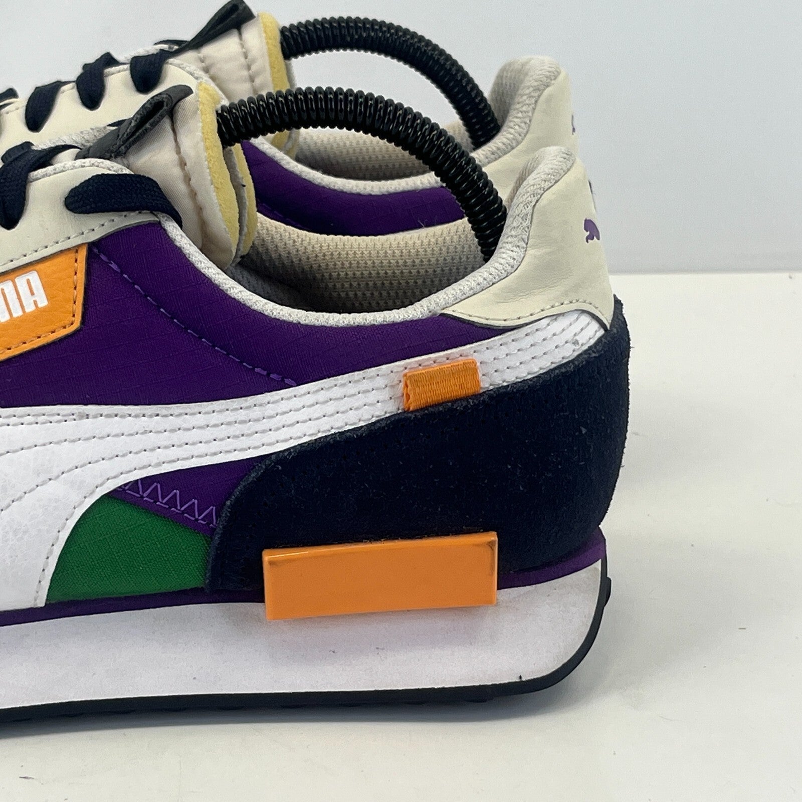 Puma Rider Play On Trainers Men's UK size 8.5 Green White Purple Black Orange