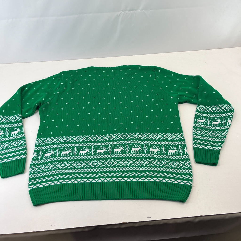 Heineken Christmas Jumper Green Men's Festive Work Party size XL