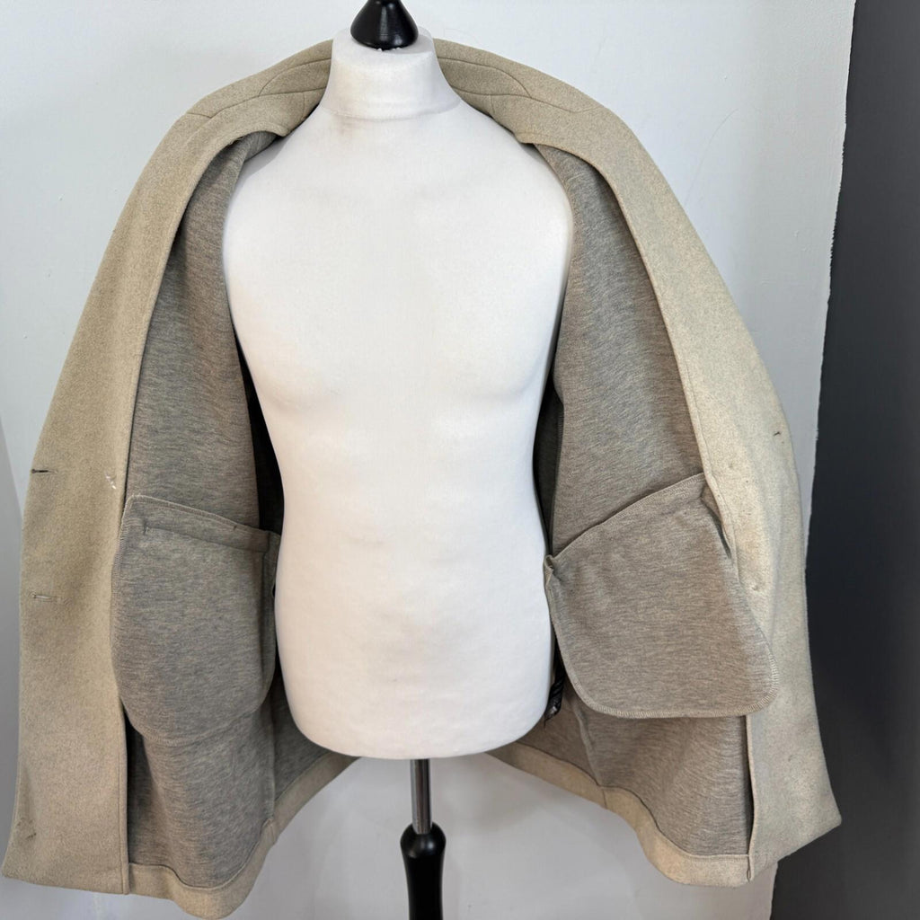 Pull & Bear Women's Light Beige Camel Overcoat size Large Smart Casual Coat