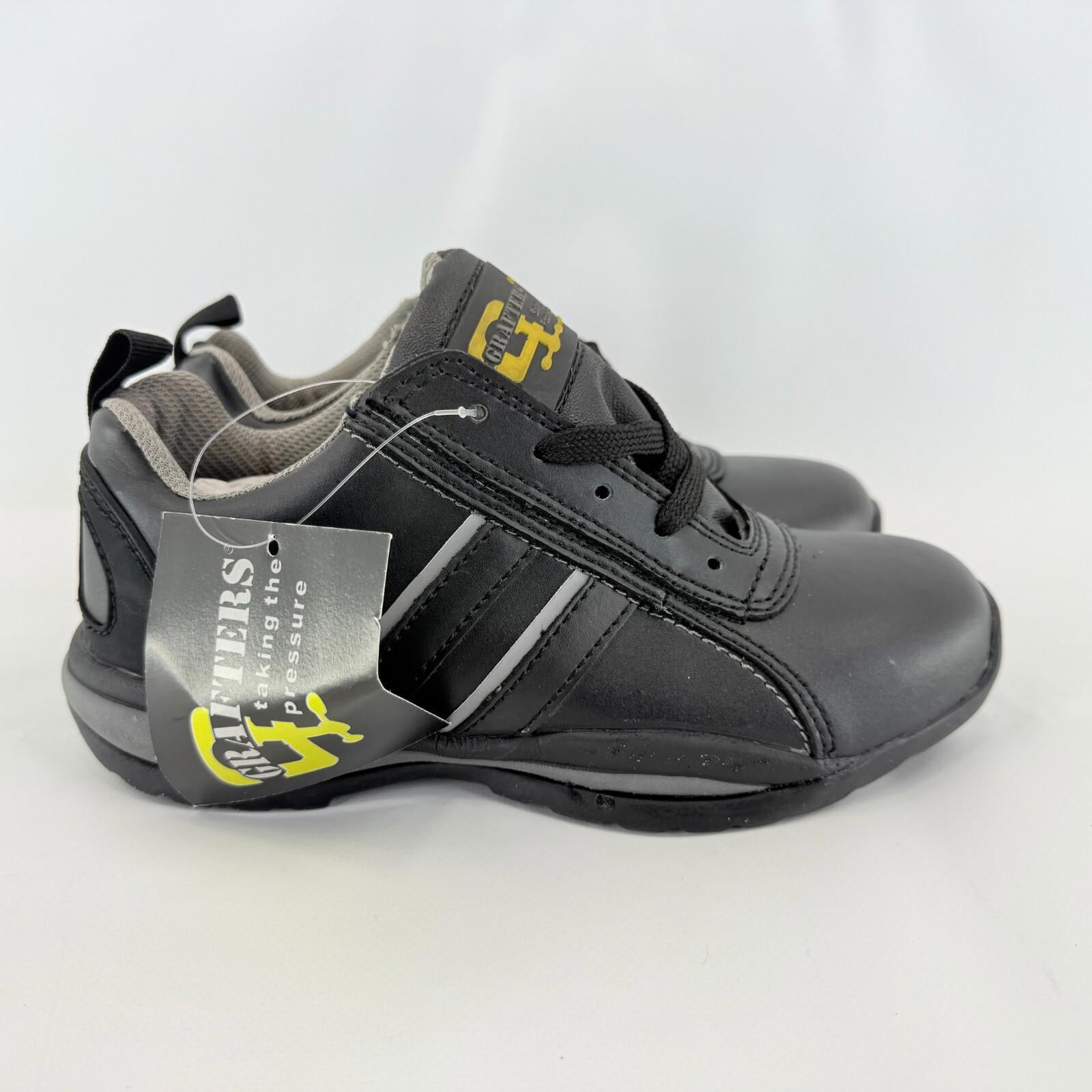 Grafters Leather Ankle Safety Boots Steel Toe Cap Lace Up Work Trainer UK size 3
