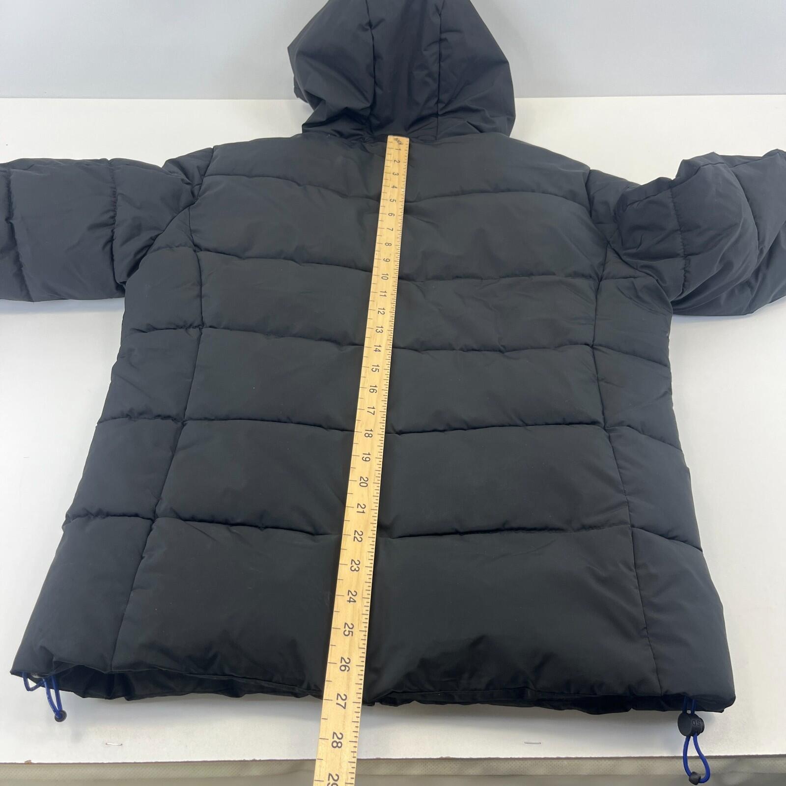 SuperDry Sports Puffer Jacket in Black size Medium - Hooded Insulated