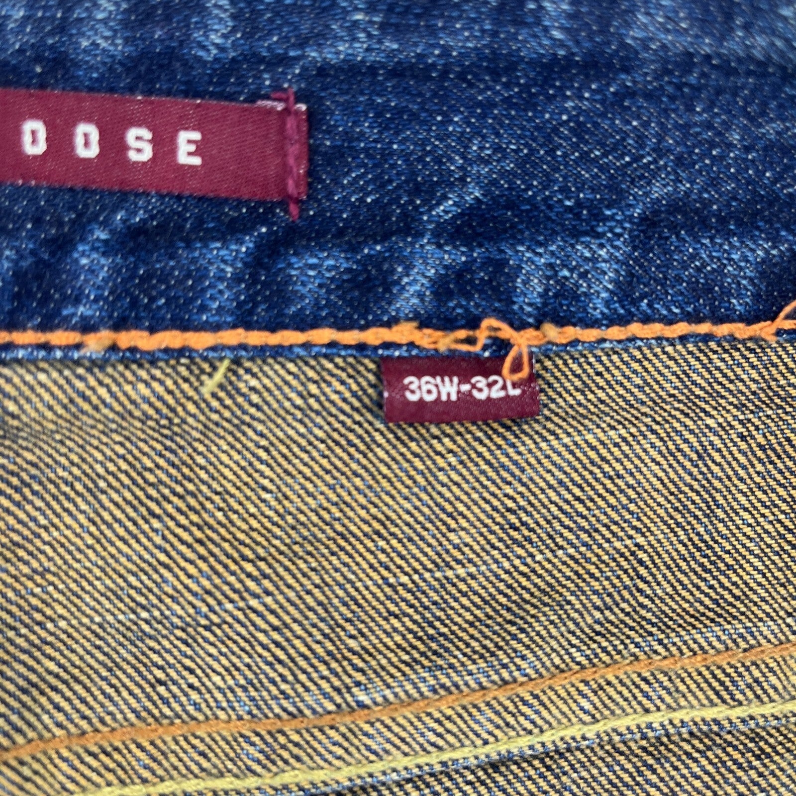 SuperDry Loose Straight Leg Blue Jeans W36" L32" Button Fly
