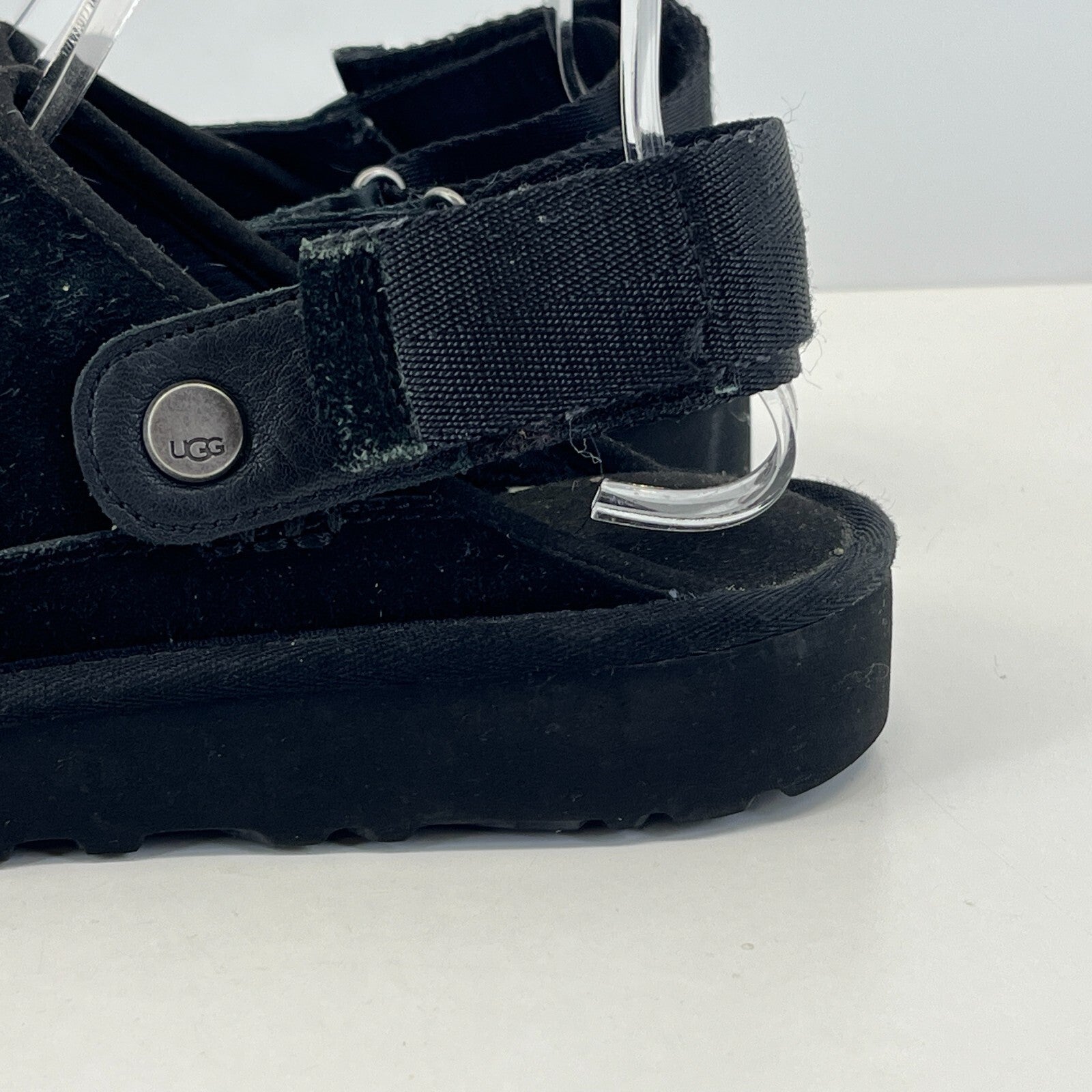 UGG Goldencoast Sliders Mules Slippers Black Racer Back Men’s size UK 7 - EU 41