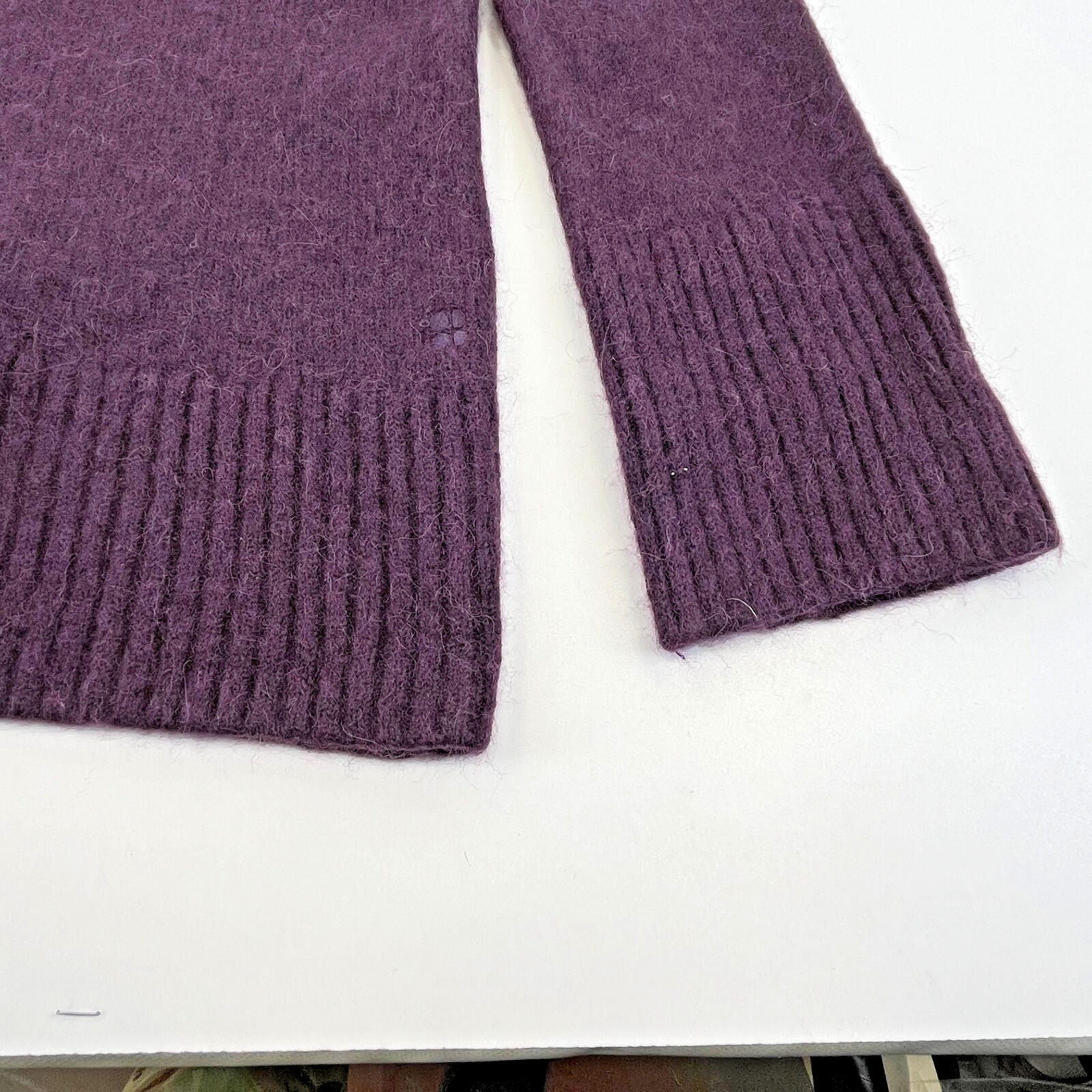 Sweaty Betty Alpine Wool Crew Neck Jumper Sweater in Purple size XXS/6 Alpaca