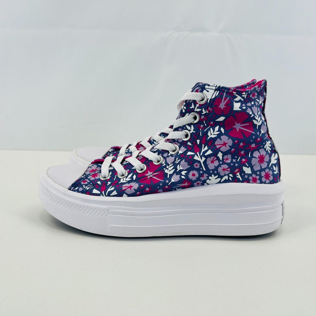 Converse All Star Chuck Taylor Hi-Top Purple Floral Womens Trainers UK size 5.5