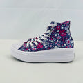Converse All Star Chuck Taylor Hi-Top Purple Floral Womens Trainers UK size 5.5