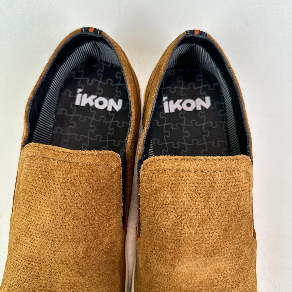 IKON Manor Tan Brown Suede Leather Slip On Shoes Deck Boat Smart Casual size 6