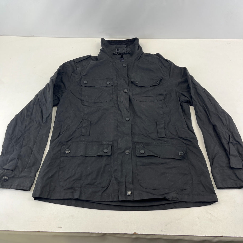 Crane Wax Jacket in Black Waxed Cotton Women's UK size Medium