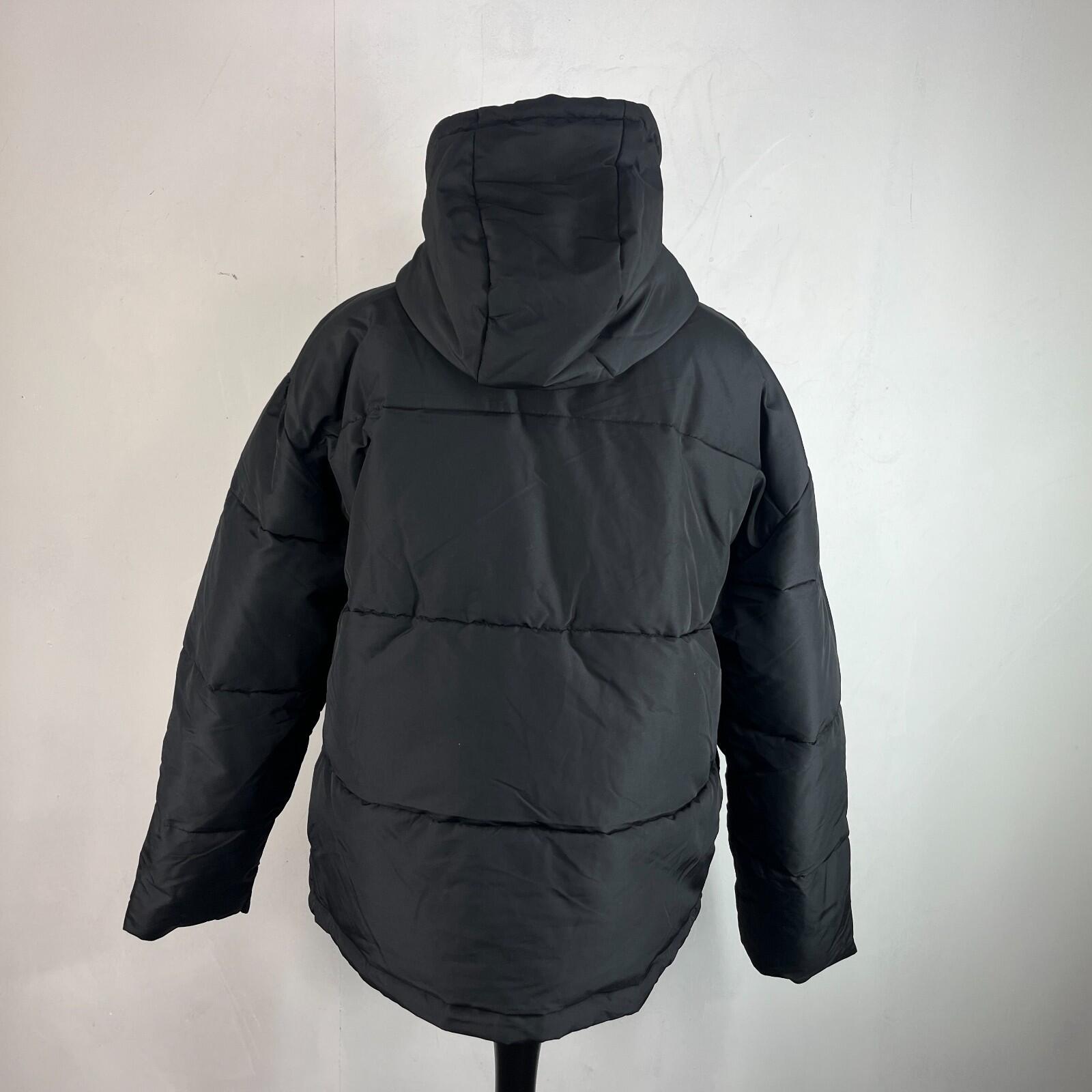 Ellesse Womens Hooded Quilted Padded Puffer Jacket in Black UK 16 - Near Mint