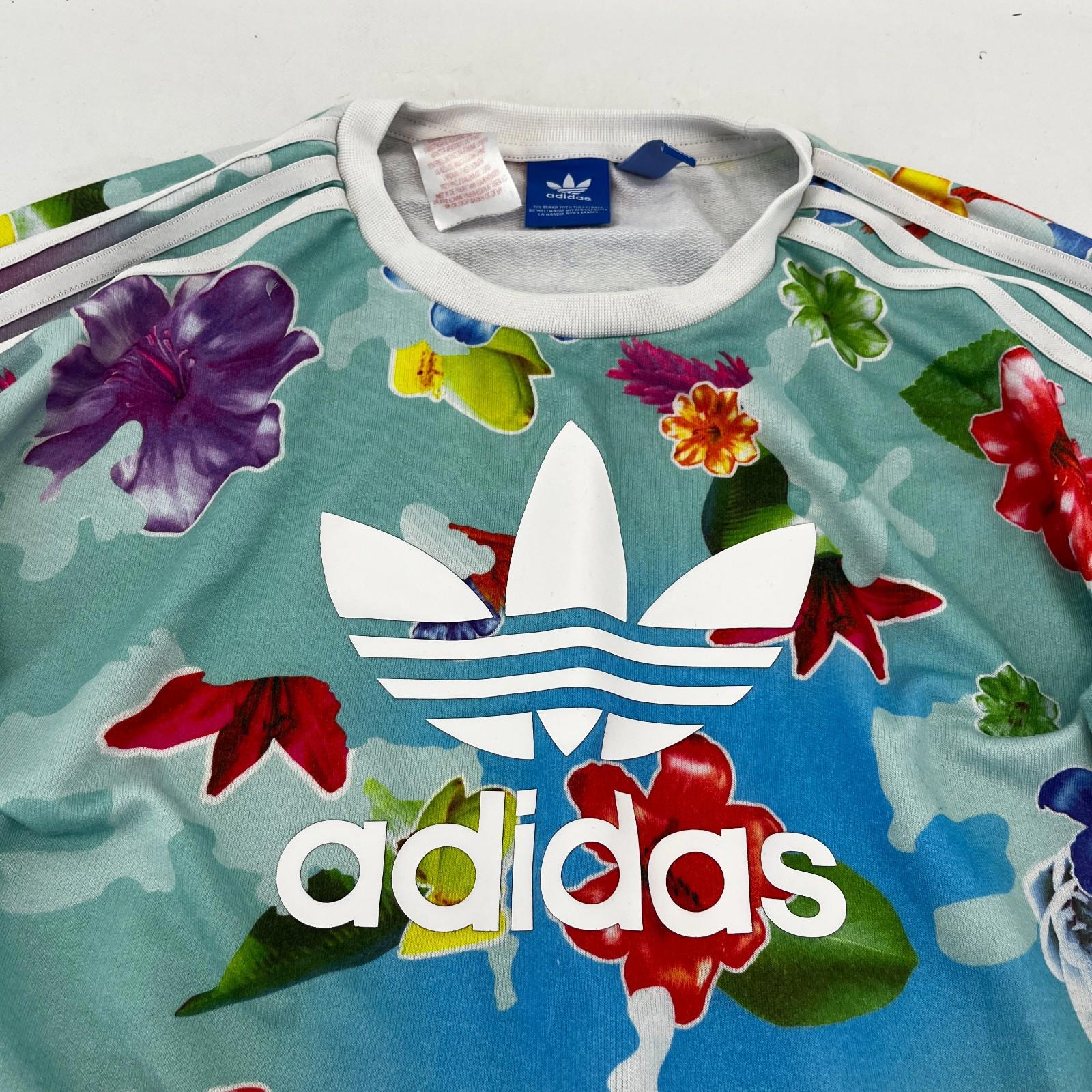 Adidas Girls Floral Sweatshirt Jumper size M 11-12yrs