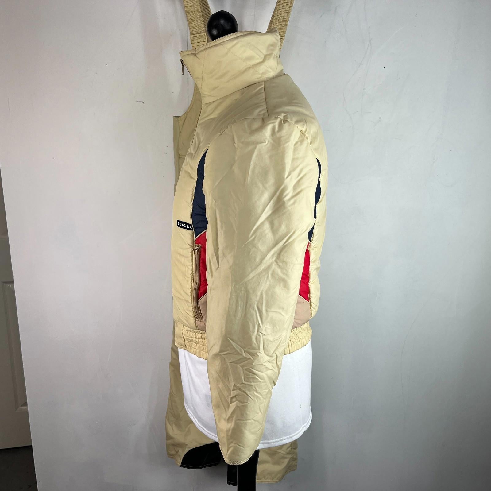 Vtg Tundra by Jasper Cameron Ski Jacket & Salopettes Set Beige size 42 Near Mint