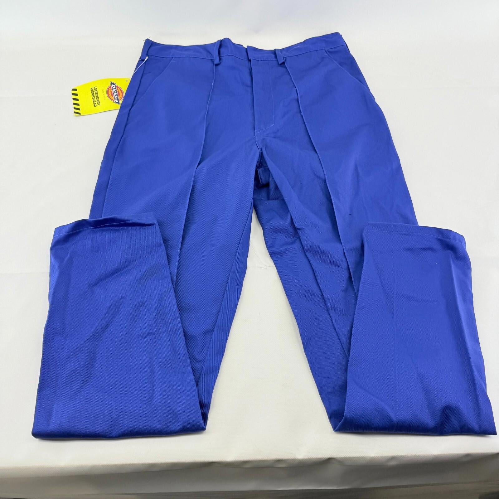 Dickies Redhawk Work Cargo Trousers in Blue W36R Sparky