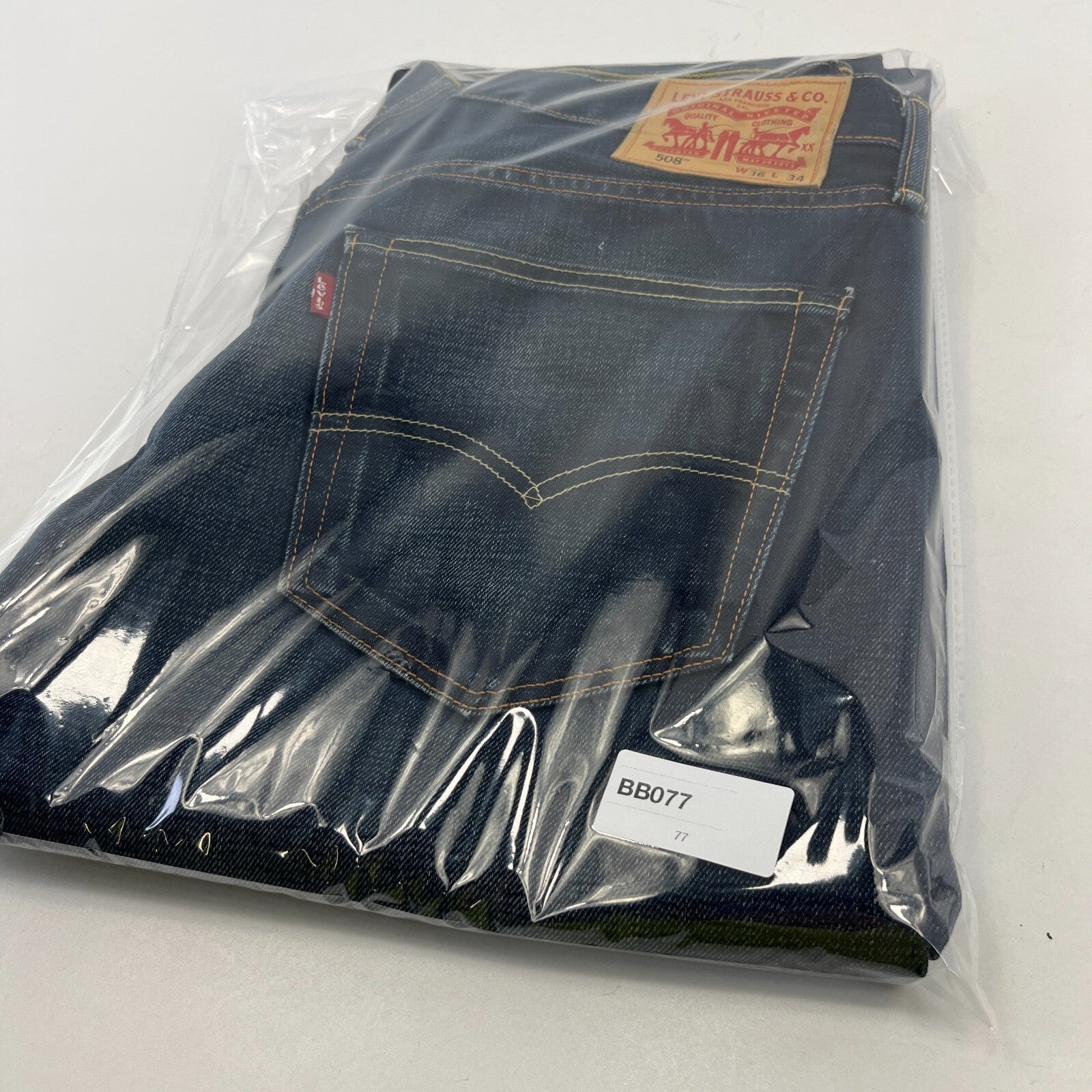 Levi's 508 Men's Dark Blue Jeans W36" L34" Regular Straight Leg