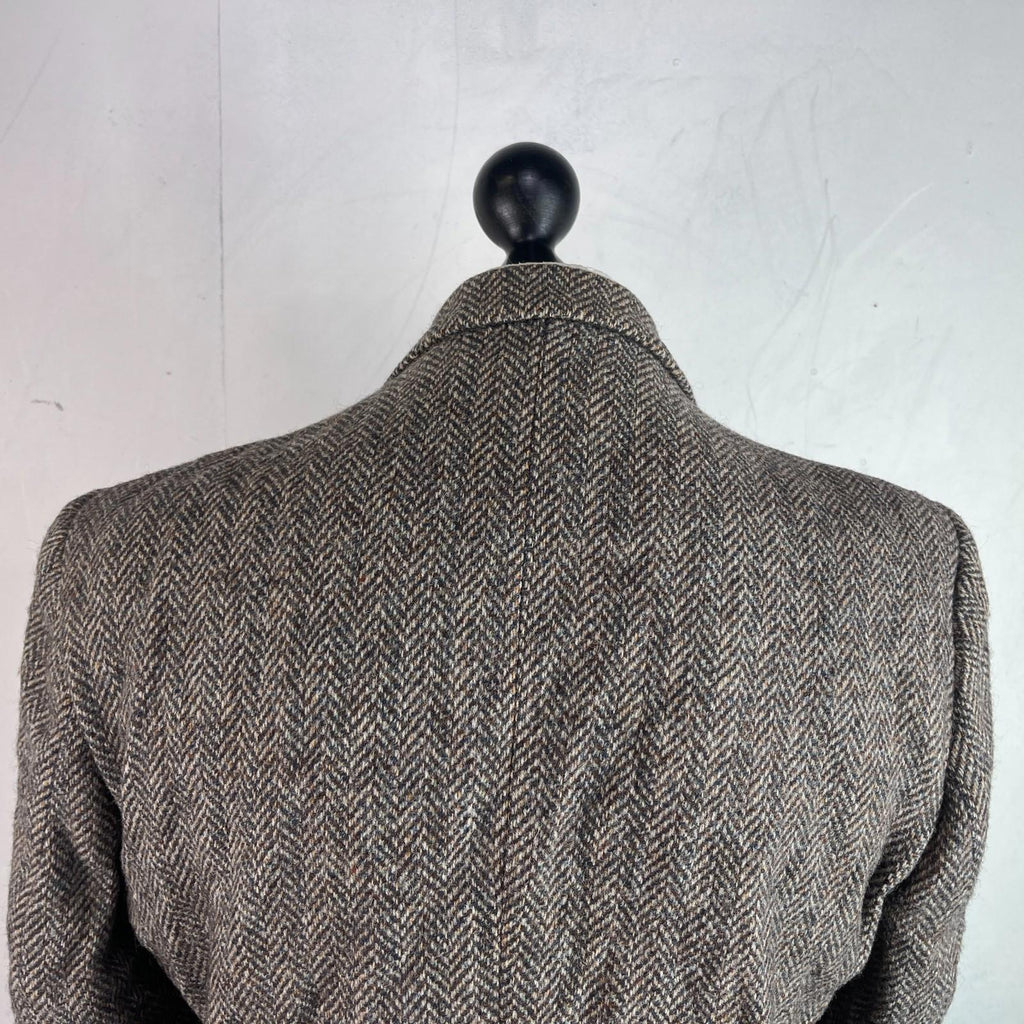 Crombie Men's Brown Herringbone Pure Wool Blazer size Medium