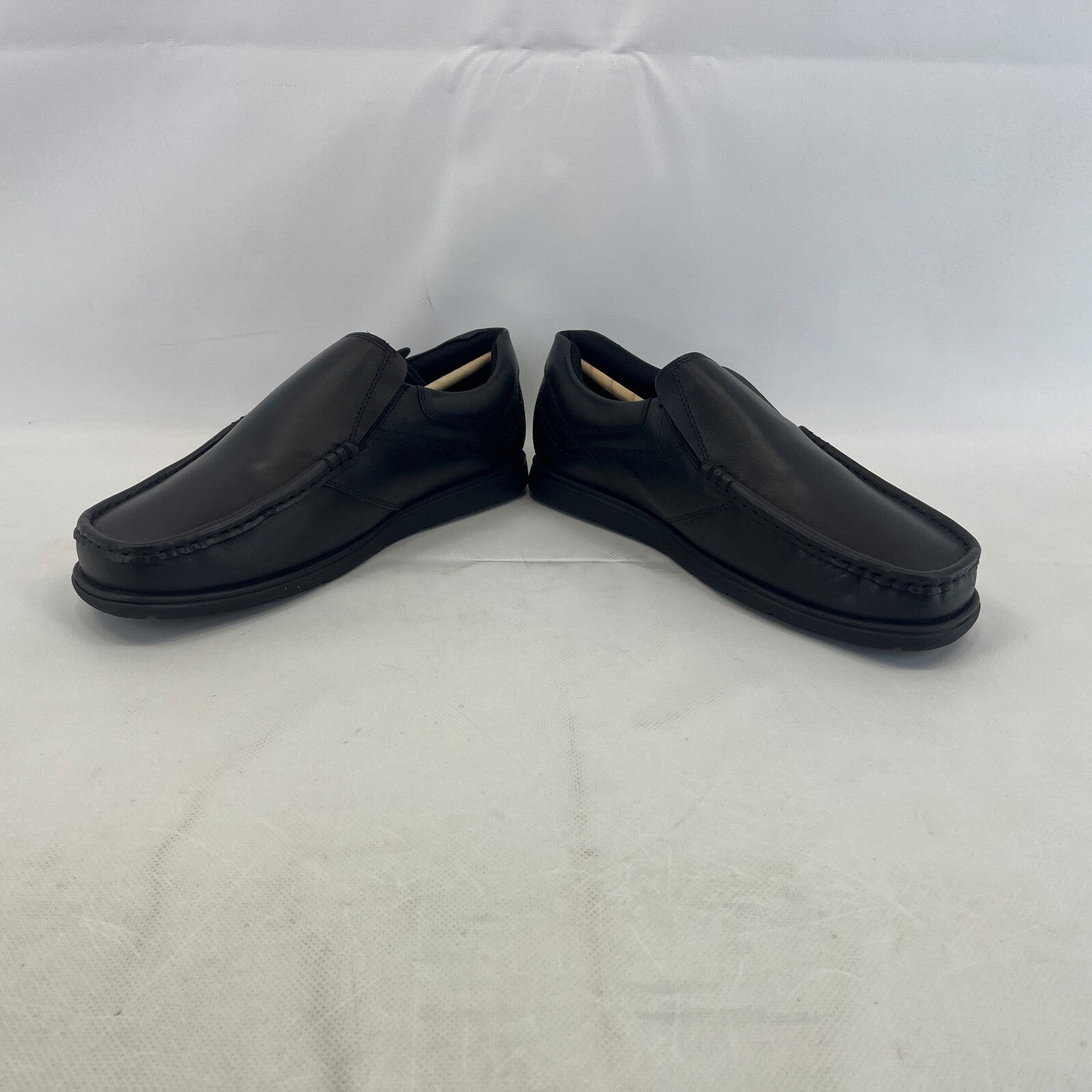 Pretty Green Waltham Slip On Shoes Moccasin Loafers Men's Black Leather size 9.5
