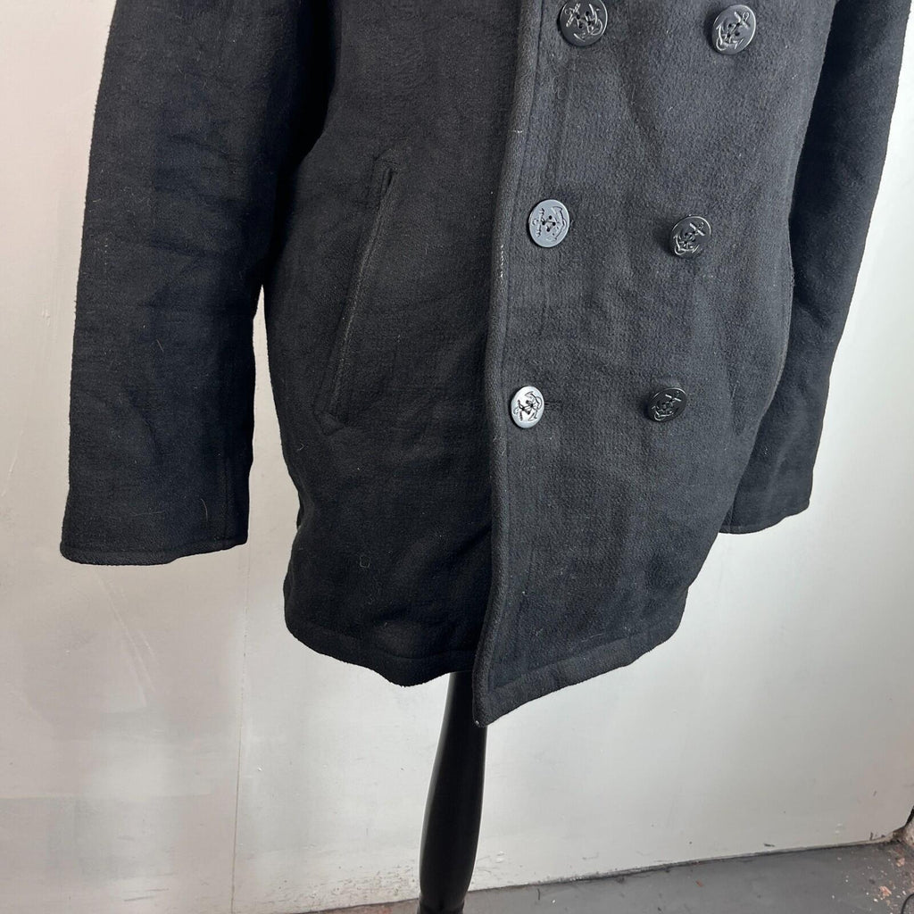 Genuine US Navy Black Wool Deck Jacket size XL Mil-Tec Formal Military