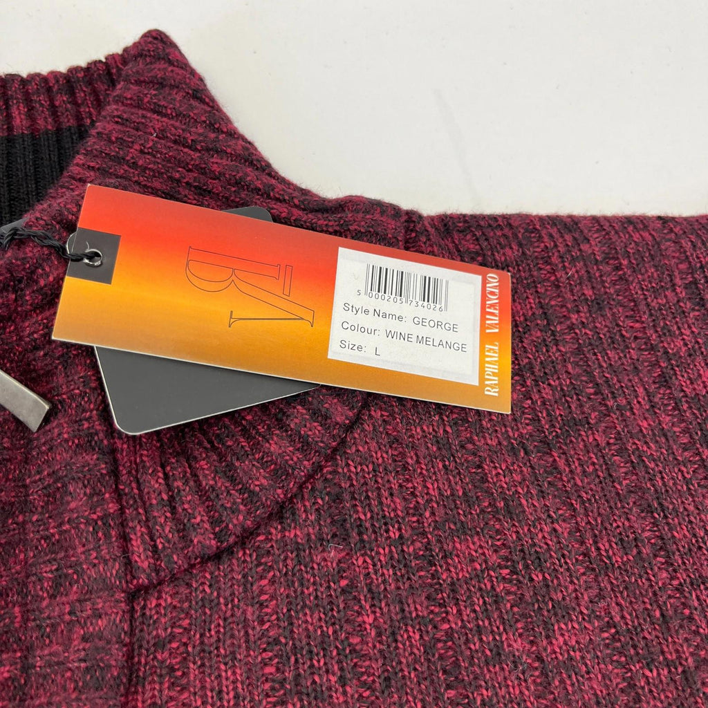 Raphael Valencino Thermal Fleece Lined Jacket Maroon Long Sleeve Mens L - New