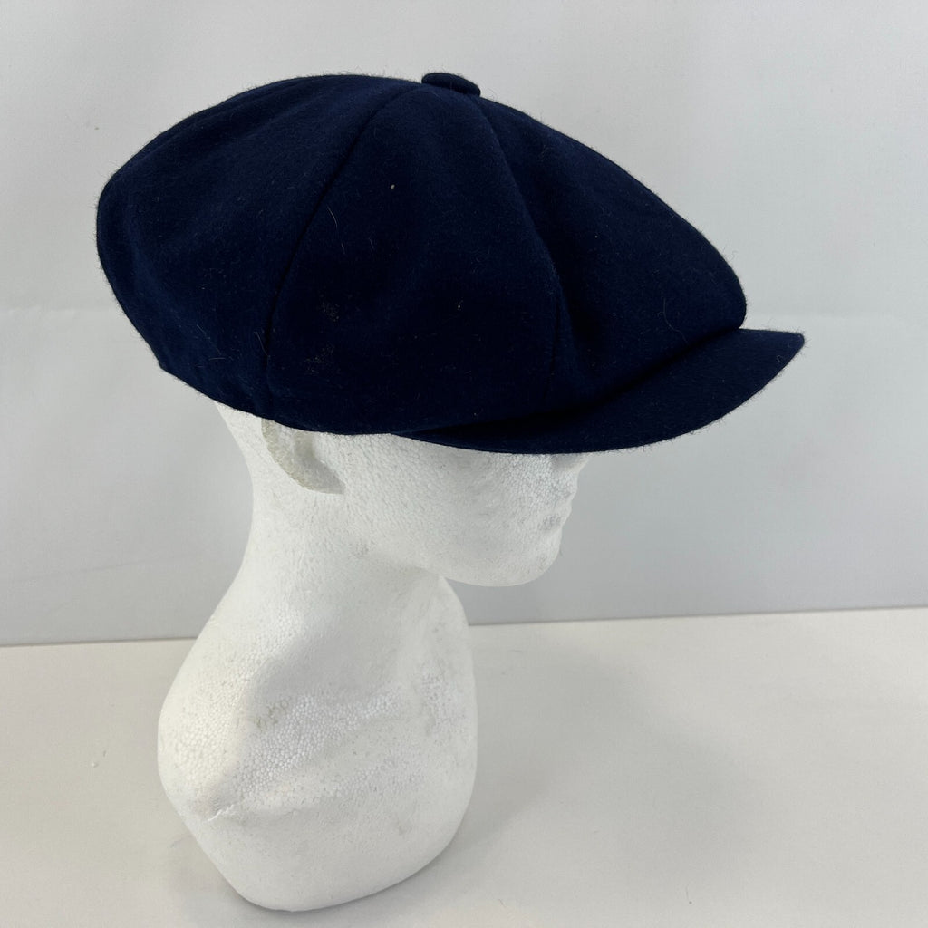 Hammond & Co Patrick Grant Men's Navy Blue Baker Boy Flat Cap size L/XL