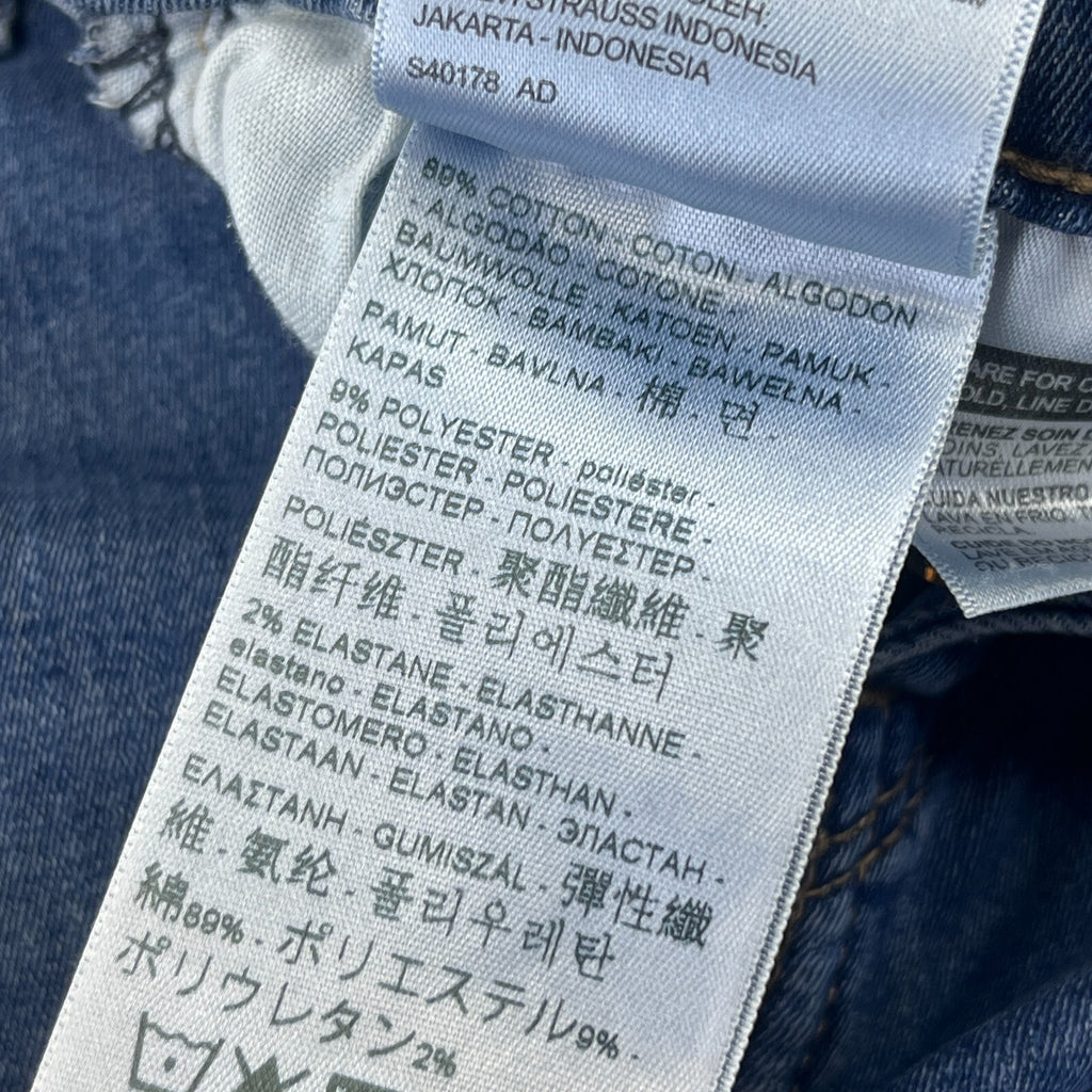 Levi's Slimming Skinny Stretch Jeans Women's W28" L32" Mid Blue Denim