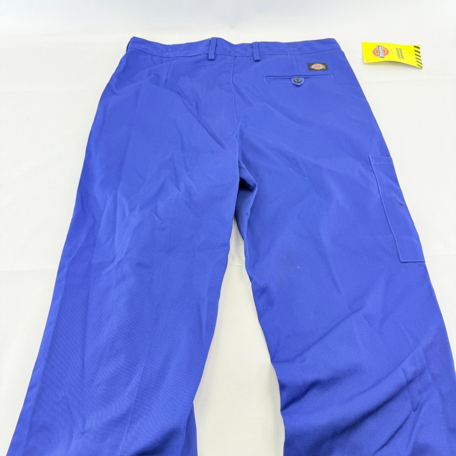 Dickies Redhawk Work Cargo Trousers in Blue W36R Sparky
