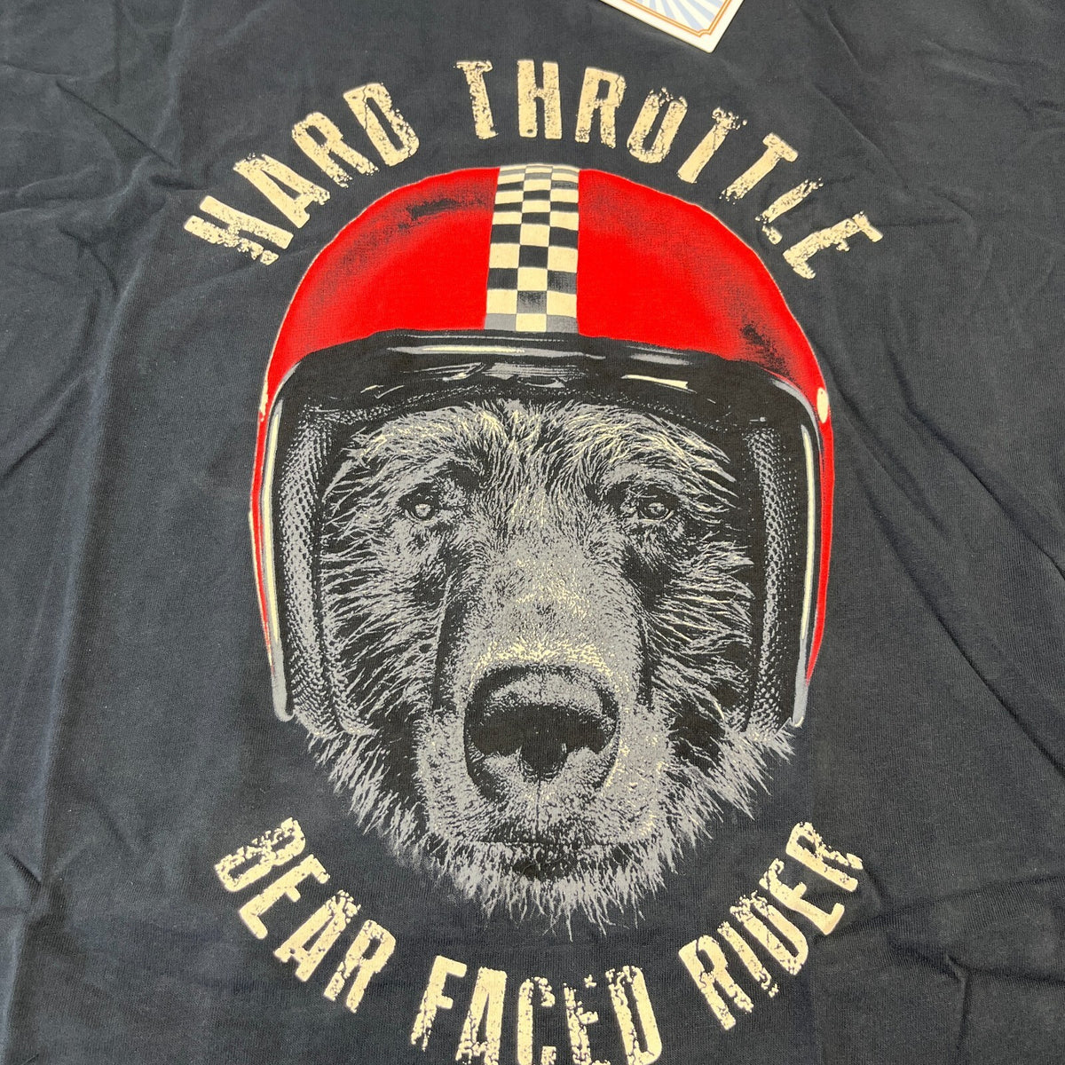 Joe Browns Men's Graphic Tee with Bear Rider Print Black size 6XL