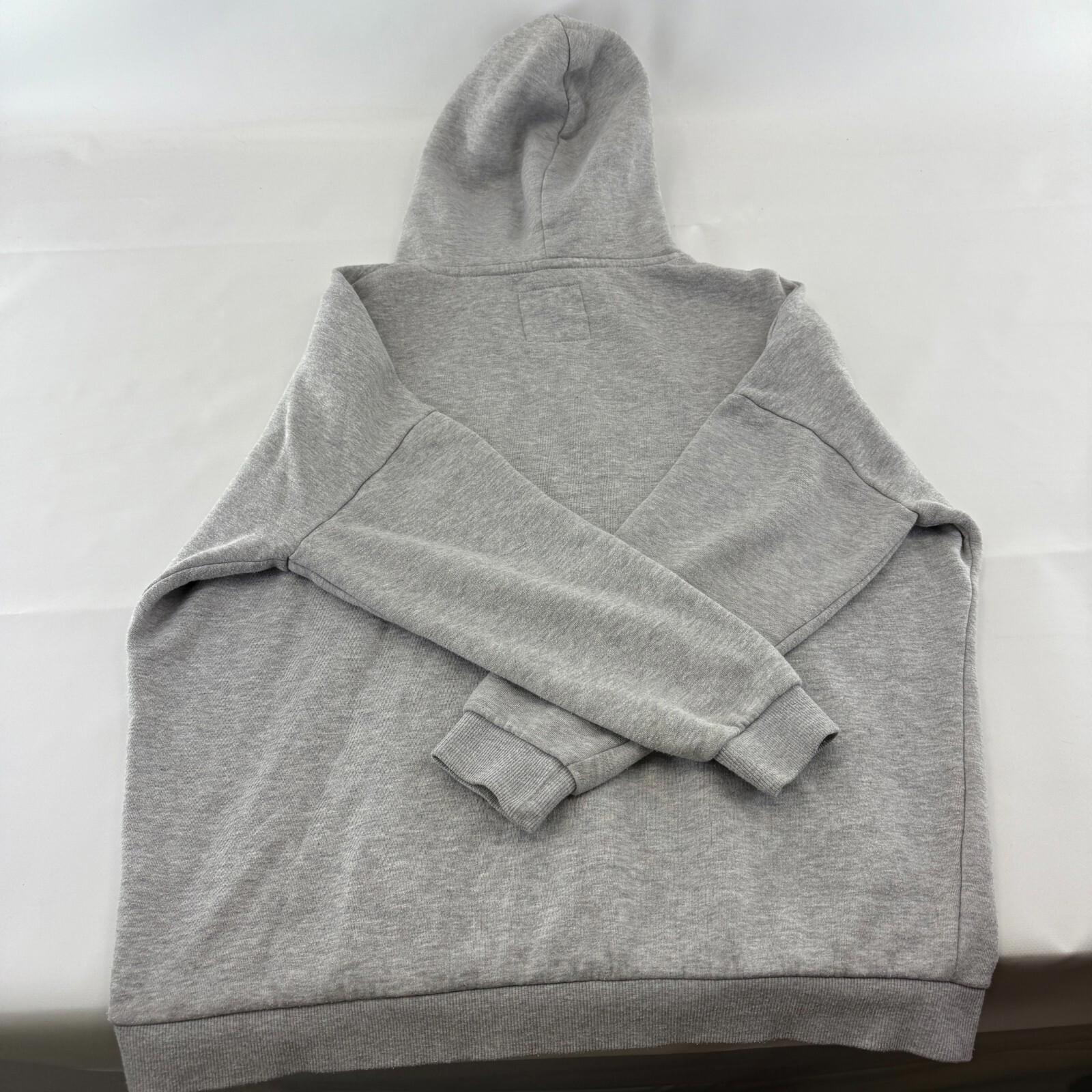 Superdry Limited Women's Sports Hoodie Grey Spell-Out Pullover UK 12 Baggy Fit