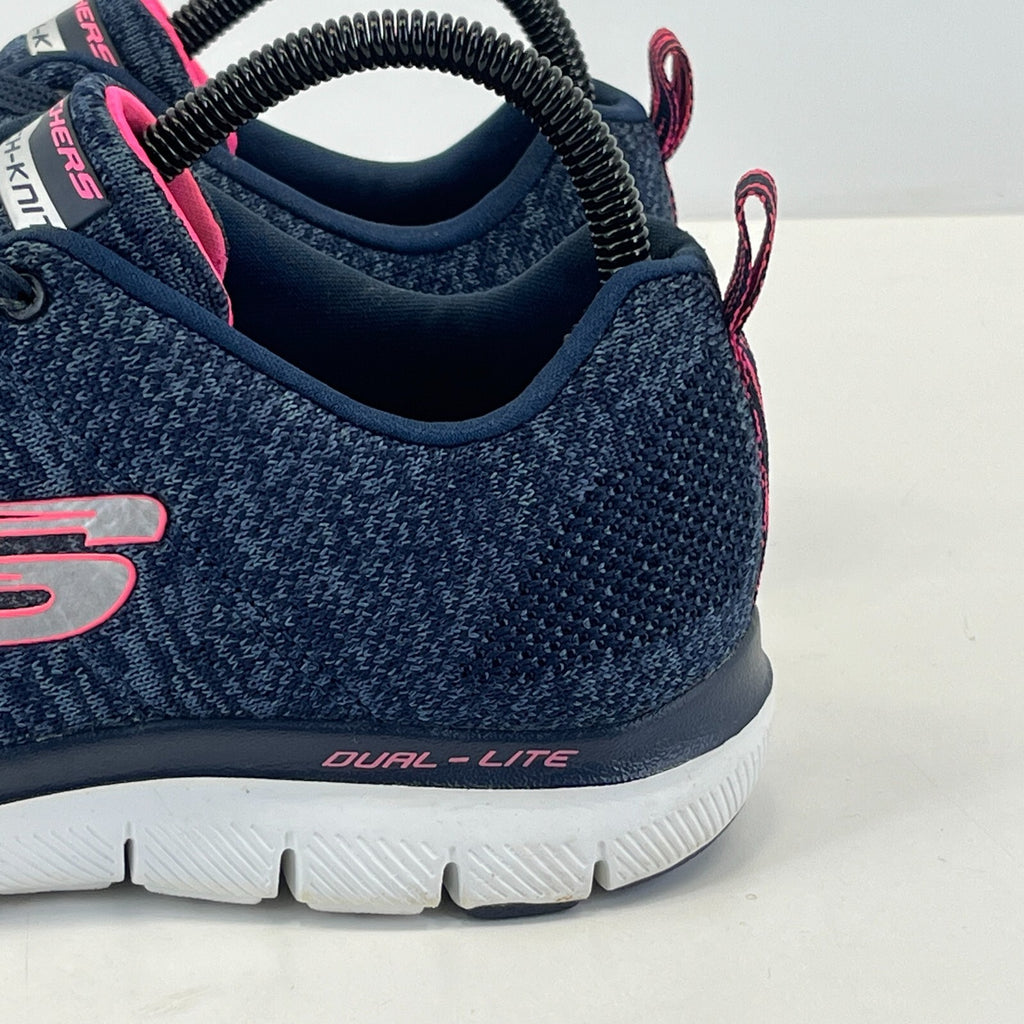 Skechers Dual Lite Trainers Air Cooled Memory Foam Grey & Pink size UK 5 - EU 38