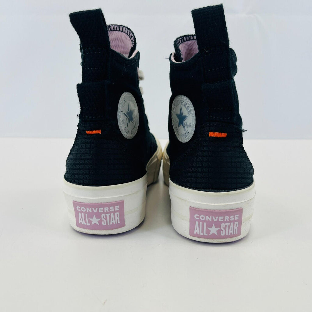Converse All Star Chuck Taylor Hi-Top Black/Lilac/White Trainers UK 3