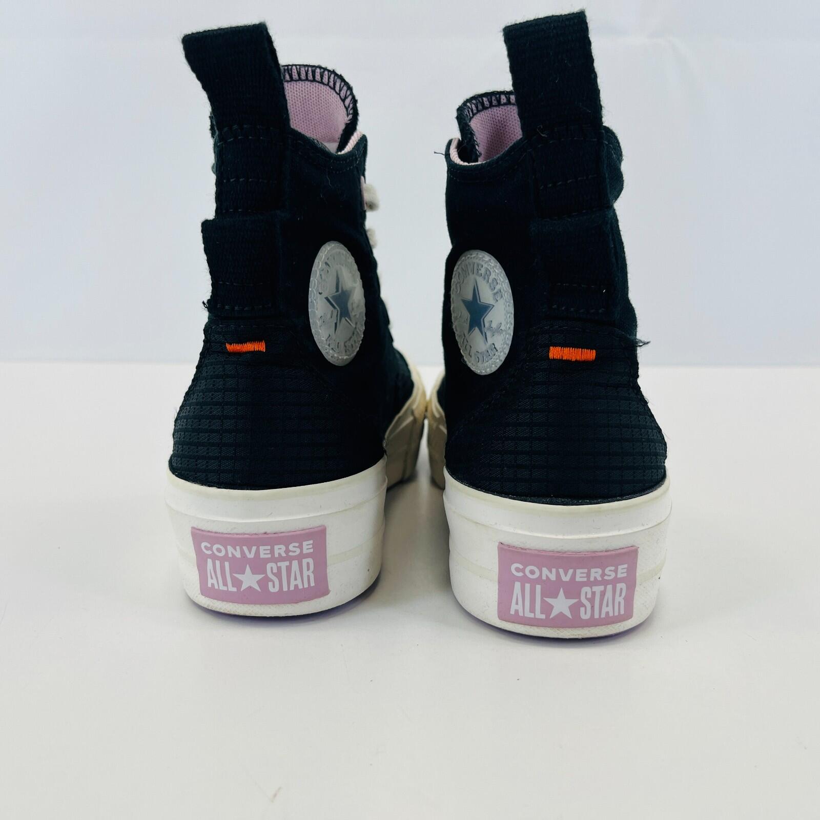 Converse All Star Chuck Taylor Hi-Top Black/Lilac/White Trainers UK 3